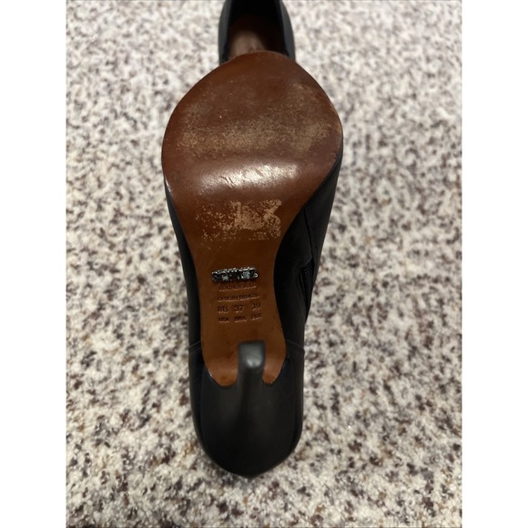 Schutz Black Quality Leather Solid High Heels Women Sz 8 US 39 EU Shoes Side Zip - Picture 6 of 8